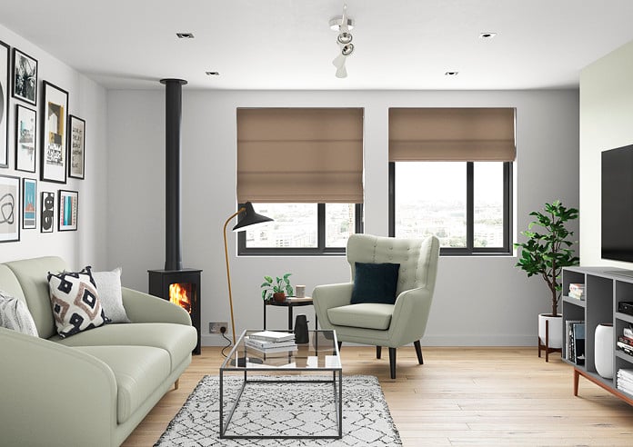 Windsor, Latte - Twist&Fit Roman Blind - Image 5